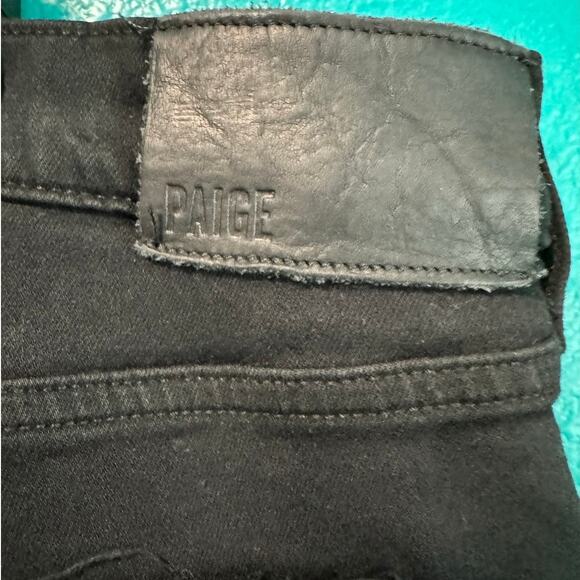 PAIGE Federal Slim Straight Black Shadow Stretch Pant Jean Men's 40 - Picture 6 of 10